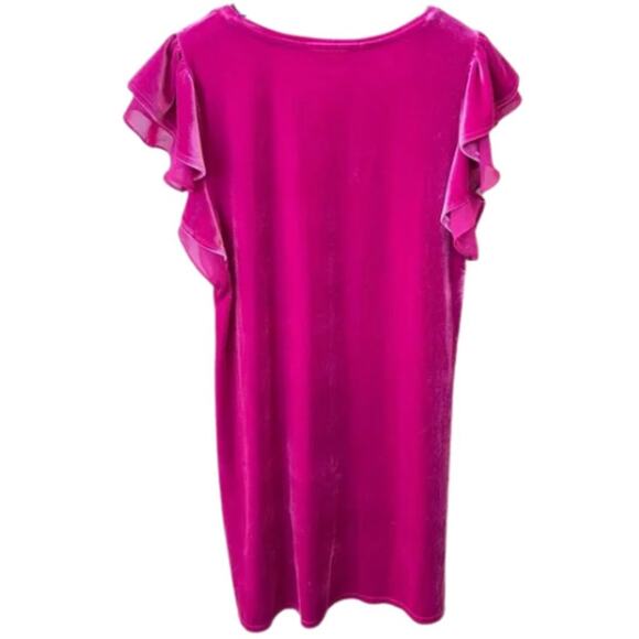 Anthropologie x Maison Jules Barbie Pink Velvet Mini Dress NWOT Size Medium - Picture 3 of 3